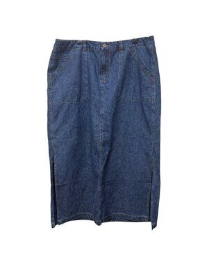 Venezia Jeans Maxi Skirt Womens Plus Size 22 Blue Denim Long Skirt